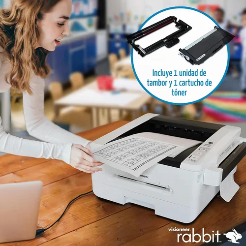 Vista 6 de Visioneer Rabbit PC30dwn Impresora láser/copiadora, impresora USB de oficina y copiadora para PC y Mac, 30 ppm, alimentador automático de documentos