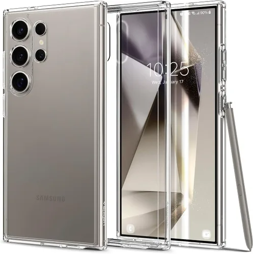 Vista 18 de Spigen Ultra Hybrid diseñado para funda de Galaxy S24 (2024) [antiamarilleamiento], [protección de grado militar] - cristal transparente