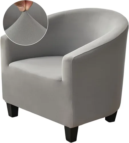 Vista 17 de NILUOH - Funda elástica para silla de club, cubierta elástica para silla de bañera, fundas para silla de barril, fundas para sillón, cubierta para 01