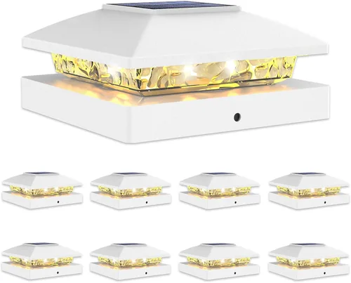 Vista 15 de VOLISUN Luces solares 4x4, paquete de 12 luces negras impermeables para Negro
