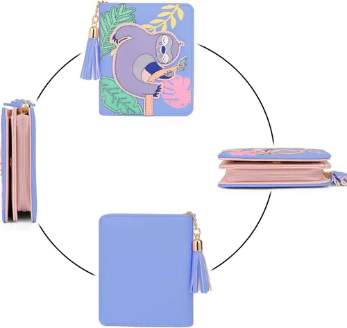 Vista 4 de UTO Wallet for Girls Cute Leather Vegan Small Women Tassel Pendant Card Holder Kawaii Coin Purse 1167