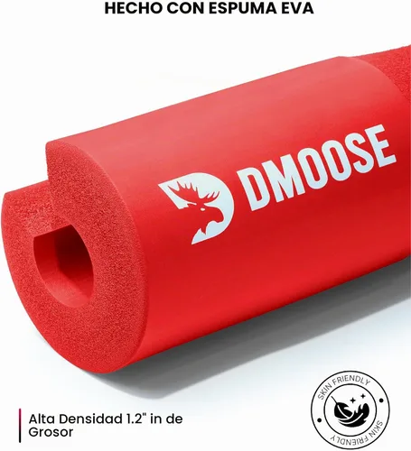 Vista 7 de DMoose Fitness Barbell Pad for Hip Thrust, Squat & Lunges - Non-Slip Thick Foam Cushion for Neck and Back Support with Two Straps - Hip Thrust Pad