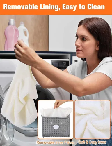 Vista 5 de CYFIE Calentadores de pies, calentador de pies debajo del escritorio para mujeres y hombres, almohadilla térmica eléctrica, calefacción de 10