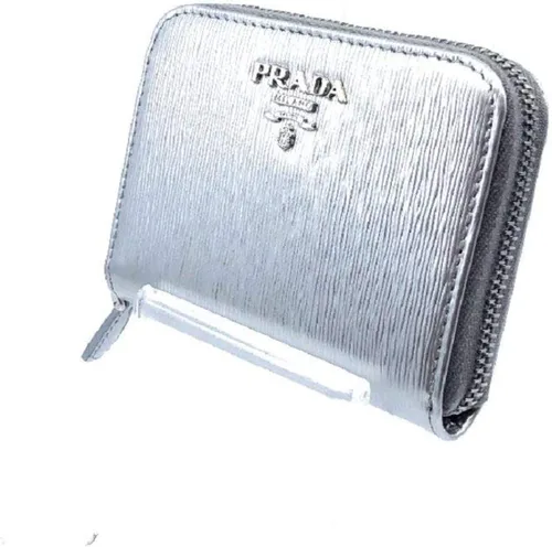 Vista 4 de Prada Portamonete Vitello Move Caramelo Beige Cuero Zip Alrededor Billetera 1MM268