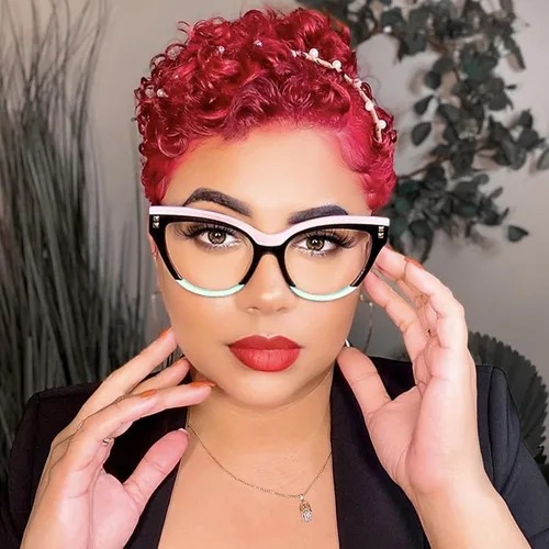 Vista 3 de Zeelool Gafas de ojo de gato con estilo para las mujeres Gafas elegantes Cascata ZOA01858