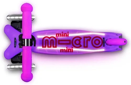 Vista 2 de Micro Kickboard Mini Deluxe Glow Plus LED Scooter Manillar ajustable Inclinación para dirigir Ligero Tres ruedas Niños de 2 a 5 años