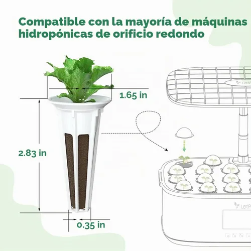 Vista 5 de LetPot 172 piezas Kit de germinación de semillas, esponjas de cultivo hidropónico, kit de germinación para hidropónico con 60 esponjas, 2