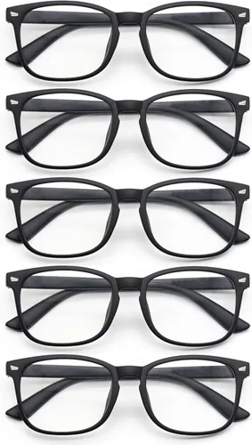Vista 43 de Lentes de luz azul para mujeres y hombres 99% de bloqueo de luz azul para computadora, juegos, televisión, pantalla de teléfono, marco cuadrado