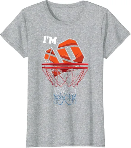 Vista 26 de Camiseta de regalo de cumpleaños con red de baloncesto de 10 años, Negro