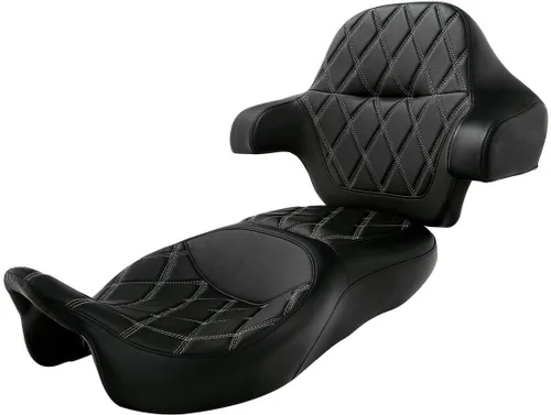 Vista 9 de Almohadilla de respaldo envolvente King Chopped Trunk Fit para Harley 2014-2023 Road King Street Glide