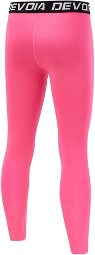 Vista 3 de DEVOROPA Leggings de compresión para niños y jóvenes, mallas deportivas con forro polar térmico