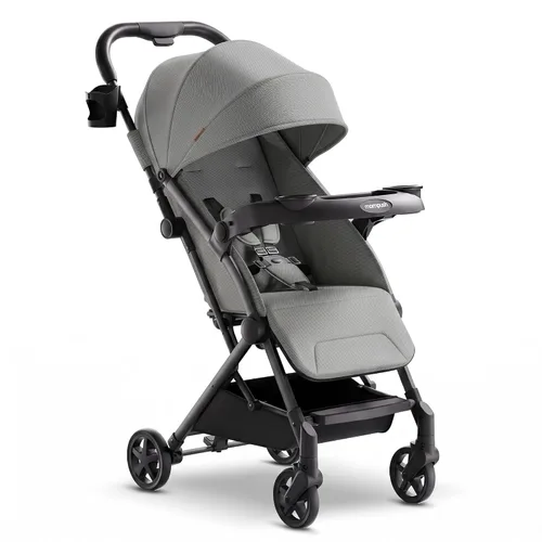 Vista 10 de Mompush Lithe V2 - Cochecito de viaje ligero, compacto y plegable con bolsa de viaje, cochecito plegable con una sola mano, bandeja para aperitivos