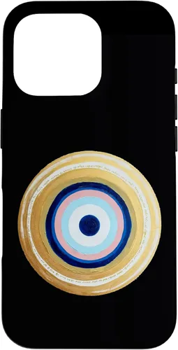 Vista 20 de Carcasa para iPhone 17 con protección contra maldiciones amarillas y negras, color rosa