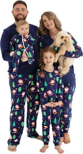 Vista 17 de Owlivia Pijamas de Navidad de Halloween para la familia, pijamas de algodón orgánico a juego candies