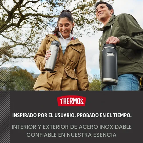 Vista 6 de THERMOS ICON SERIES - Botella de agua con tapa superior de rosca, 40 onzas, sillín - Botella de agua de acero inoxidable aislada al vacío con tapa