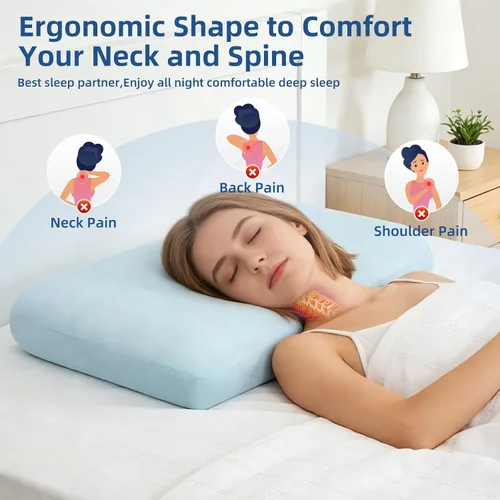 Vista 4 de HIMOON Bed Pillows for Sleeping, Hotel Quality Bed Pillows Negro (4 unidades)