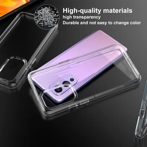 Vista 8 de Funda protectora transparente para Oneplus 9 a prueba de golpes [parte trasera de policarbonato duro+parachoques de TPU suave] [antiamarilleo]