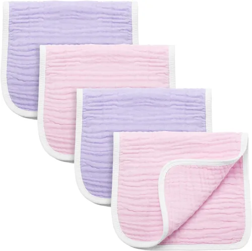 Vista 8 de Synrroe Paños de muselina grandes para eructos, paños de muselina para bebés niñas y niños, paquete de 10 extraabsorbentes y suaves de muselina, 6