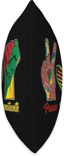 Vista 2 de Juneteenth Black Culture Afro Melanin Pride Gifts Paz Amor Juneteenth Party Africano Americano Mujeres Niños Hombres Throw Pillow, 16x16, Multicolor