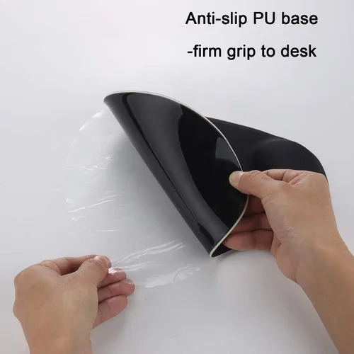 Vista 4 de Alfombrilla de mouse ergonómica para computadora con soporte para reposamuñecas, alfombrilla de mouse para aliviar el dolor con base de poliuretano