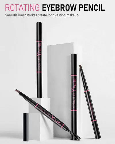 Vista 6 de Yfulfill Lápiz de Cejas Negro - Lápices de Cejas Impermeables para Mujeres Waterproof Eye Brow Pencil Black Color for Naturally Black Hair.