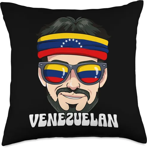 Vista 4 de Venezuela Gifts Venezuelan Man Venezuela Throw Pillow, 16x16, Multicolor