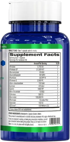 Vista 7 de BioTrust AbsorbMax - Mezcla de enzimas digestivas de amplio espectro, sin gluten, sin OMG, soporte digestivo para digestión de nutrientes, absorción