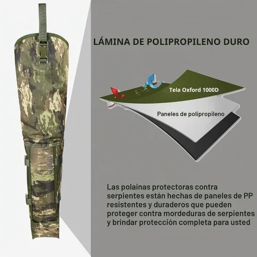 Vista 4 de LUCKY CLOVER Polainas de protección total contra serpientes: Polainas impermeables a prueba de serpientes, Polainas de caza duraderas a prueba