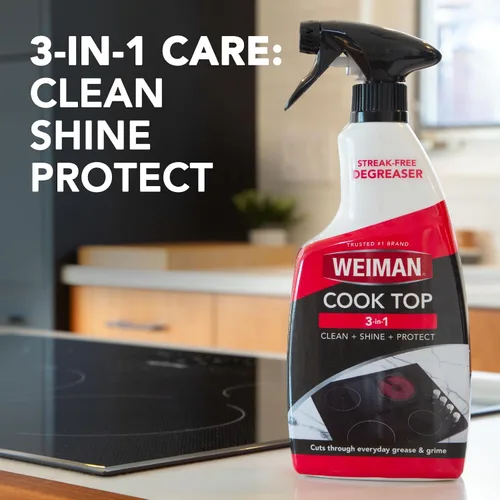Vista 2 de Weiman Limpiador Desinfectante para Hornillas y Limpiador de Acero Inoxidable - 22 Onzas - Kit de Limpieza Diaria para Electrodomésticos de Cocina