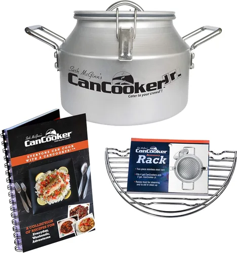 Vista 12 de CanCooker Paquete de olla de vapor de convección de 4 galones con libro de recetas de 100 páginas, aluminio anodizado duradero, compatible con Kit