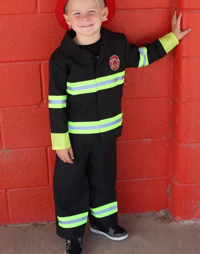 Vista 4 de Disfraz de bombero de Halloween de combate de bomberos elegir