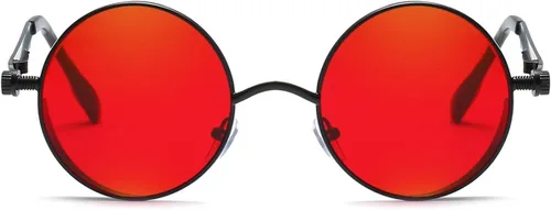 Vista 19 de Dollger Gafas de sol vintage Steampunk Retro Metal Round Circle Frame