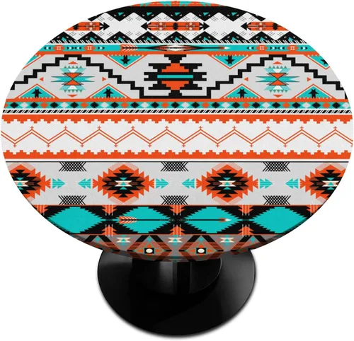 Vista 10 de Mantel redondo ajustable para árbol de Navidad de 36 a 42 pulgadas, diseño de copos de nieve, impermeable, lavable, con bordes elásticos, decoración