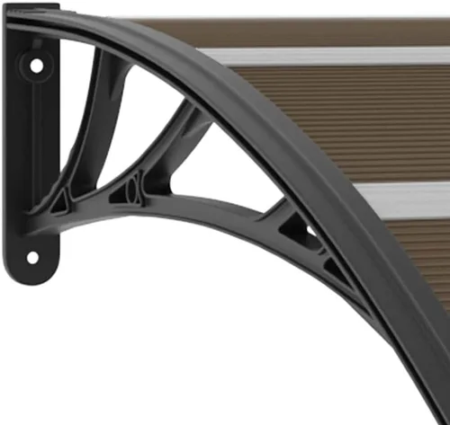 Vista 4 de vidaXL Toldo para puerta negro 94.5"x39.4" PC