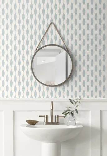 Vista 2 de NextWall Stacy Garcia Home Ditto - Papel tapiz para despegar y pegar (azul ópalo)