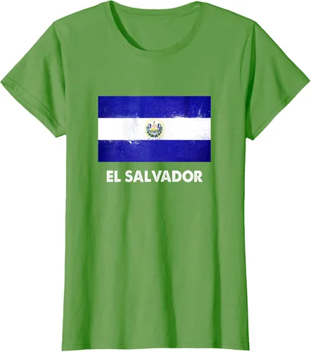 Vista 3 de Camiseta de la bandera de El Salvador Camiseta salvadoreña