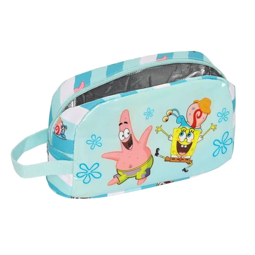 Vista 4 de Portameriendas Térmico Spongebob Stay positive Azul Blanco (21.5 x 12 x 6.5 cm)