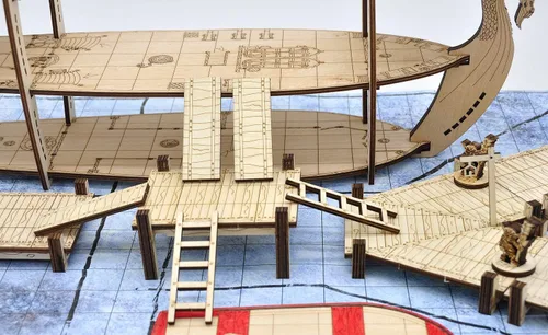 Vista 9 de Battle Ship Terrain + D&D Bridge, Muelle, Pasarela Set para Calabozos y Dragones, Pathfinder, D&D y RPG de mesa