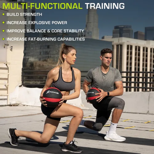 Vista 4 de ProsourceFit Weighted Medicine Ball for Full Body Workouts