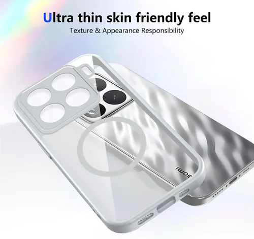 Vista 81 de Funda magnética transparente compatible con Xiaomi 17T, color negro 2 en 1 PC + TPU cubierta de teléfono a prueba de golpes, carcasa protectora