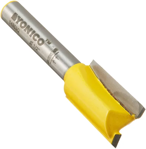Vista 20 de Yonico Brocas de ruteadora, broca recta de 1 pulgada de diámetro X 1 pulgada de altura, vástago de 1/2 pulgada 14030