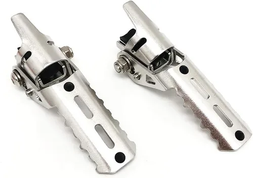Vista 2 de Para BMW R1250GS Adventure LC R 1250 R1250 GS motocicleta pedal delantero plegable reposapiés clip 0.866-0.984 in adv 2019 2020 (plateado)
