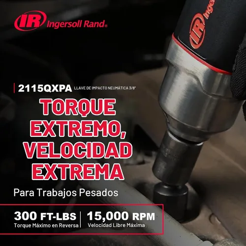 Vista 2 de Ingersoll Rand 2115QXPA Llave de impacto de 3/8" con tecnología silenciosa