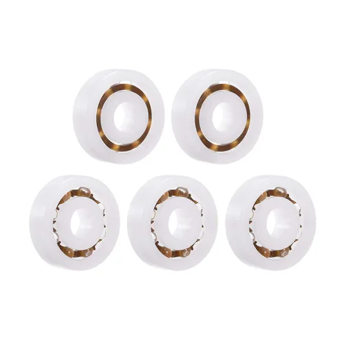 Vista 12 de uxcell 623 rodamientos de plástico 0.118x0.394x0.157 in bola de vidrio jaula de nylon 5pcs