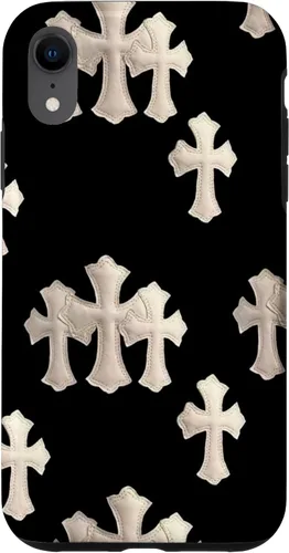 Vista 25 de Funda en blanco y negro con cruces para iPhone 17