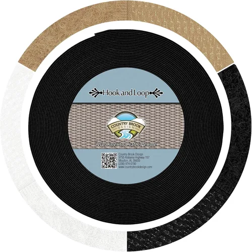 Vista 6 de Country Brook Design - Gancho y lazo beige para coser (1 1/2 pulgadas, 3 yardas)