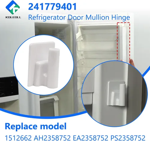 Vista 4 de Paquete de 2 bisagras para puerta de refrigerador 241779401 compatibles con Frigidaire Electrolux Kenmore reemplaza 1512662 AP4393564 PS2358752
