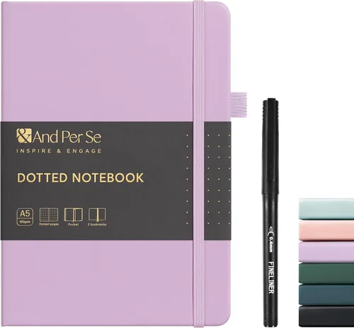Vista 16 de &And Per Se Juego de diario y bolígrafo forrados (3 paquetes), cuaderno de tapa dura de cuero A5 con bolígrafo y juego de papelería, 160 páginas
