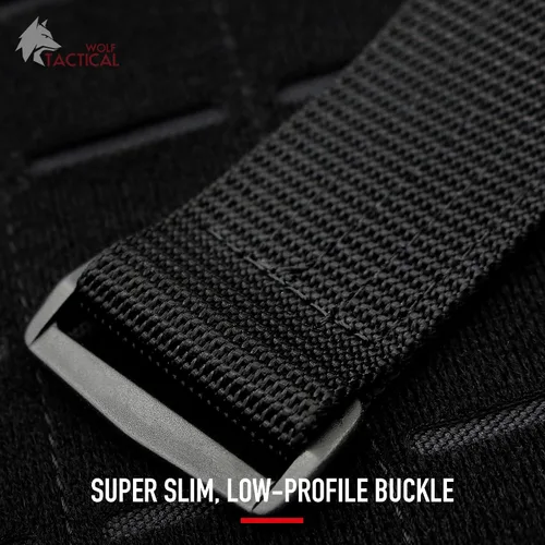 Vista 4 de WOLF TACTICAL Heavy Duty Simple EDC Belt - Stiffened 2-Ply 1.5” Nylon Gun Belt for Concealed Carry, Holsters, Pouches