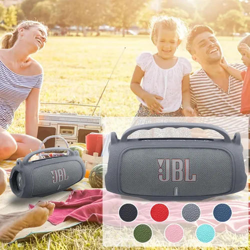 Vista 17 de Funda de silicona compatible con JBL Charge 5 Altavoz Bluetooth portátil impermeable (Cubierta de silicona negra)